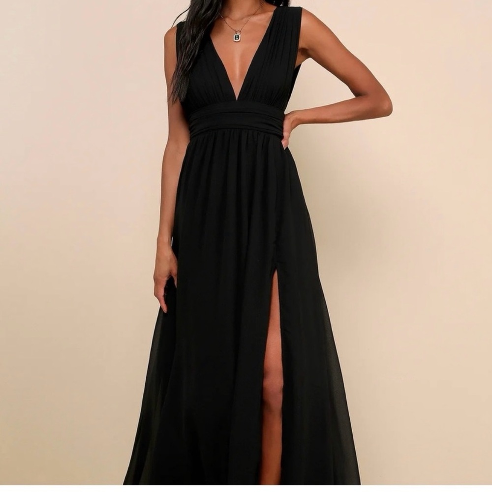 Lulus Black Heavenly Hues Dress
